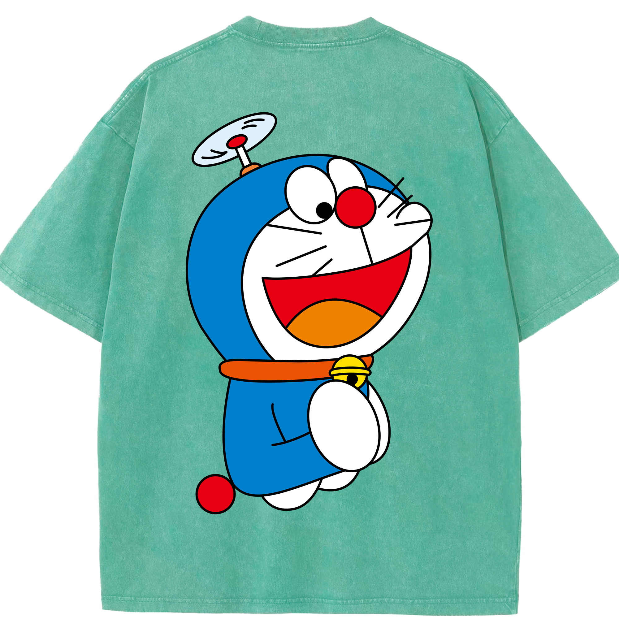（画像用） ドラえもん Doraemon 綿100% ヴィンテージ風 半袖Tシャツ（背面プリント）